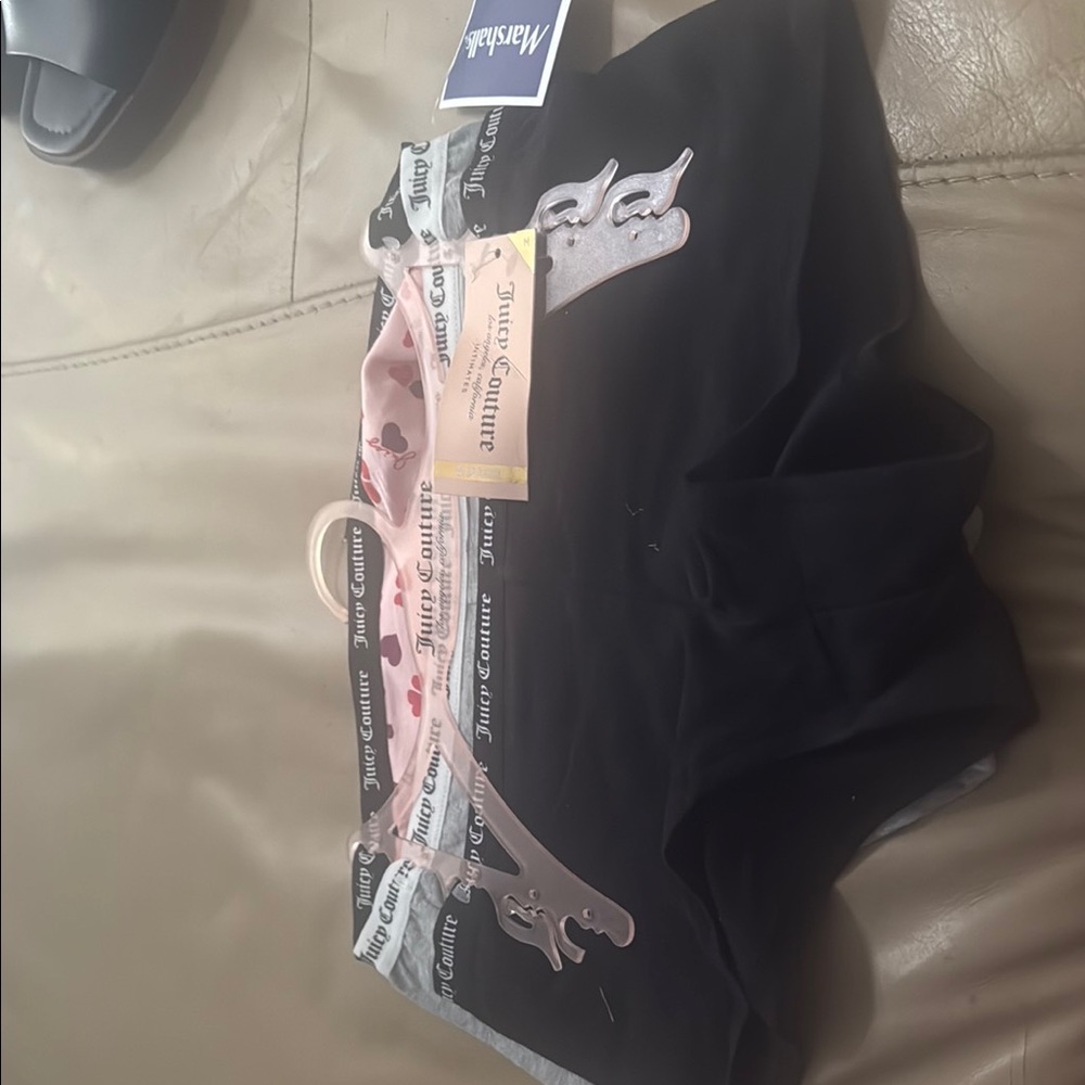 Juicy Couture Black and Pink Panties